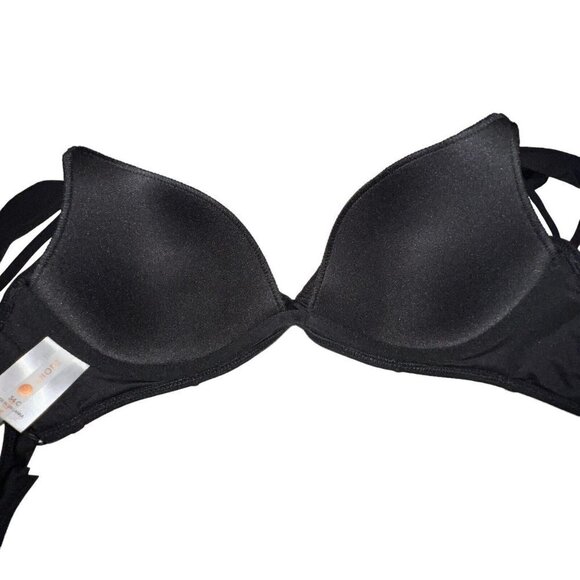 Shade & Shore Womens‎ Lightly Lined Plunge Wide Strap Ribbed Bikini Top Size 34C - Picture 5 of 8